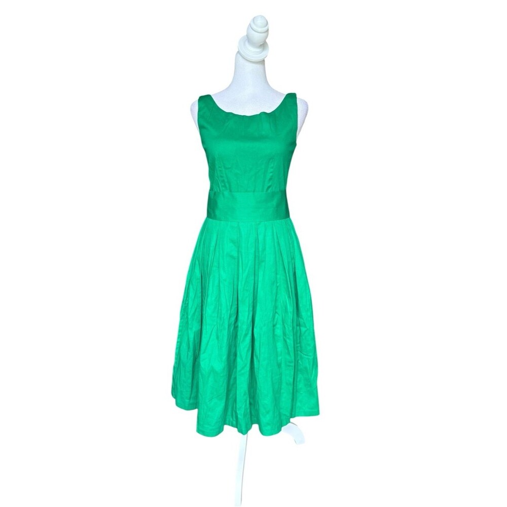 Lindy Bop Lana Vintage 1950s Inspired Green Party Swing Dress Womens XS